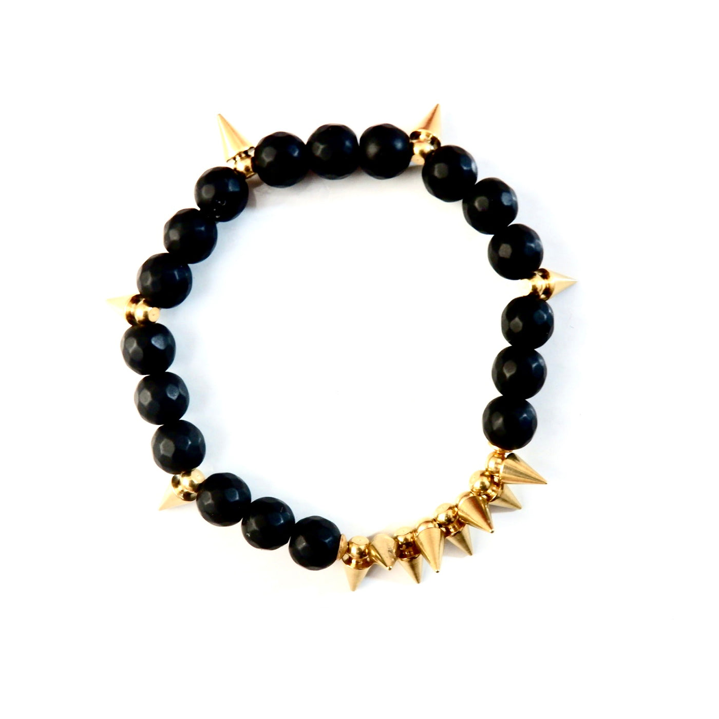 golden spikes mens bracelets