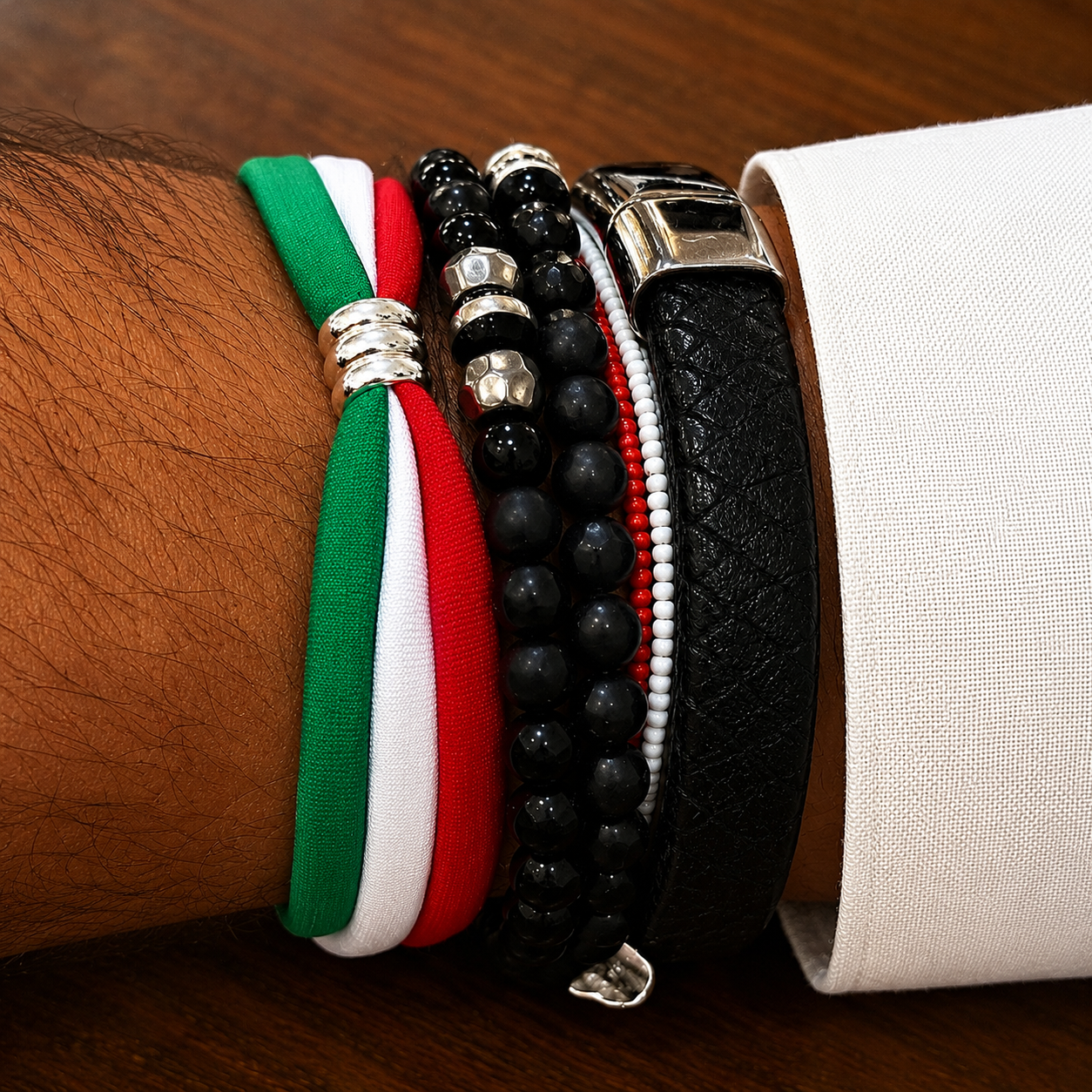 azadi flag mens bracelet