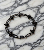 noir spike mens bracelet