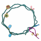 sparkling gems x charms necklace