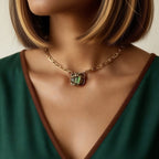 labradorite rock necklace