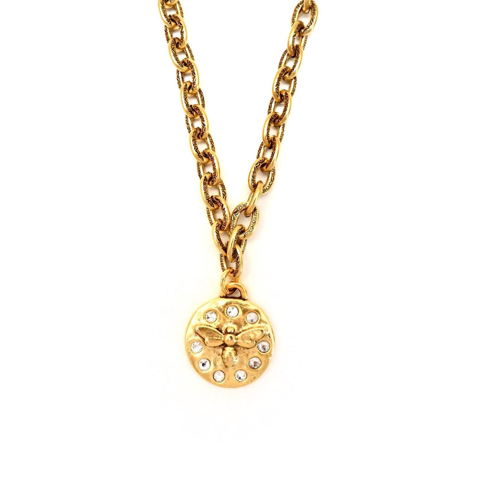 bumble bee bling vintage necklace