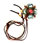 vintage x modern leather necklace