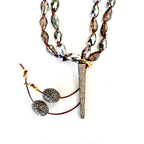 vintage glass pave sparkle dream necklace