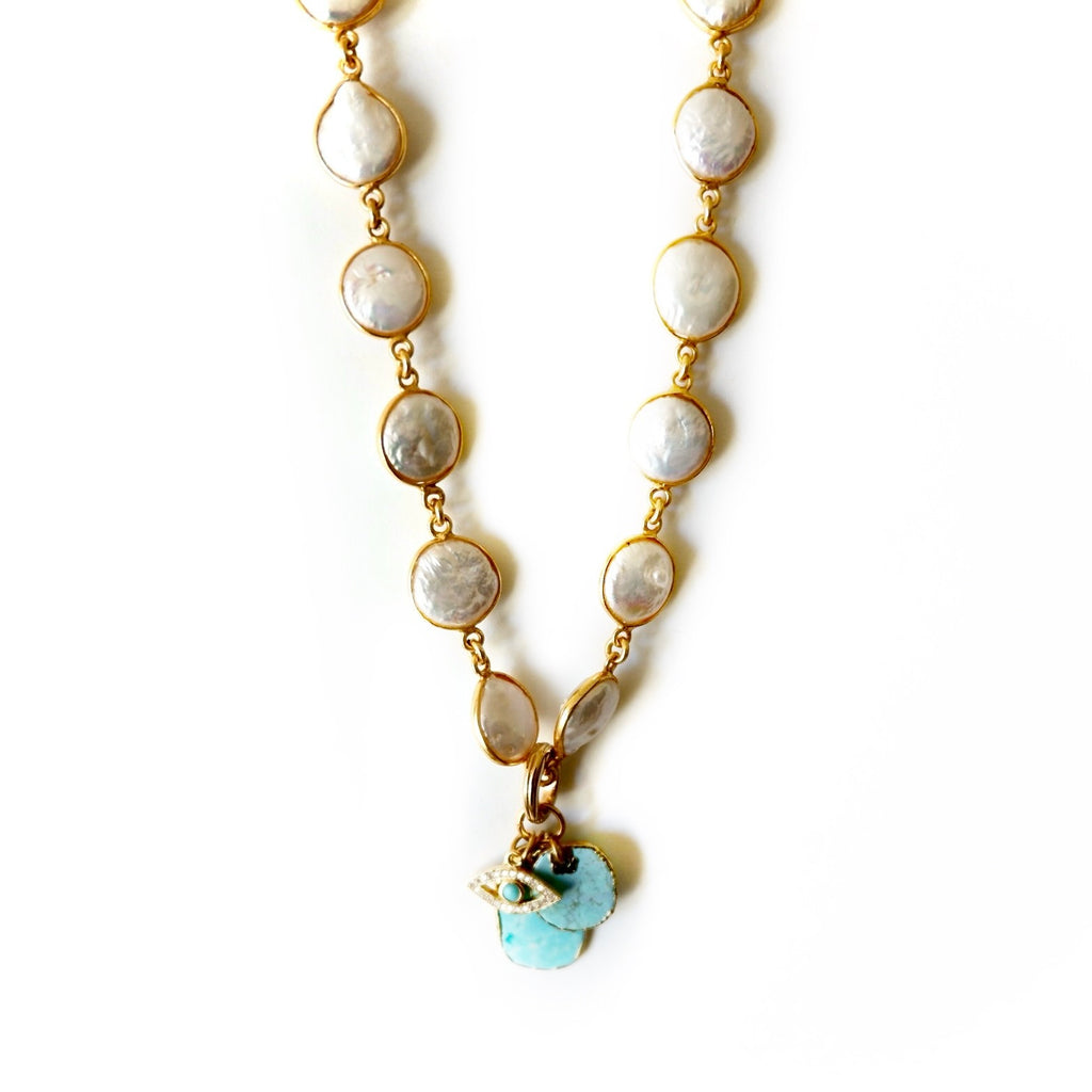 my santorini pearl necklace