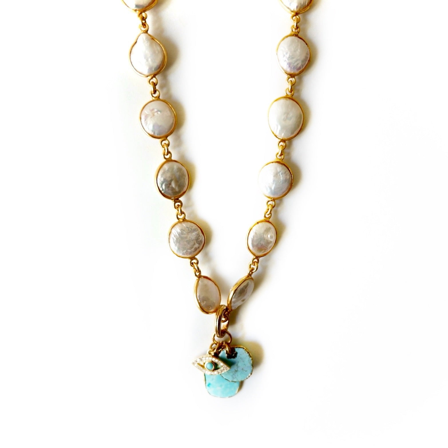 my santorini pearl necklace