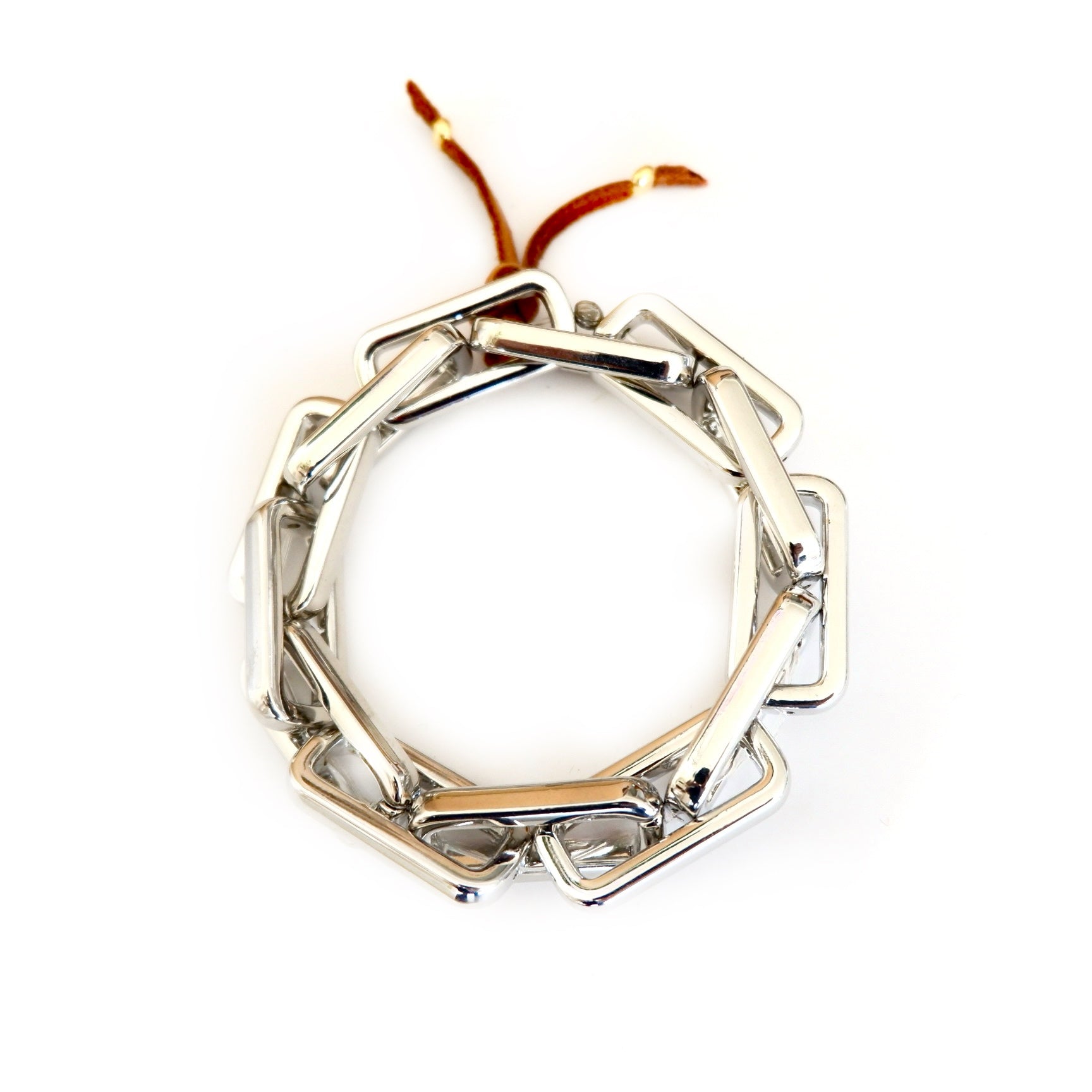 chunky geometric art stretch bracelet