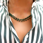 my long dainty jade chain necklace