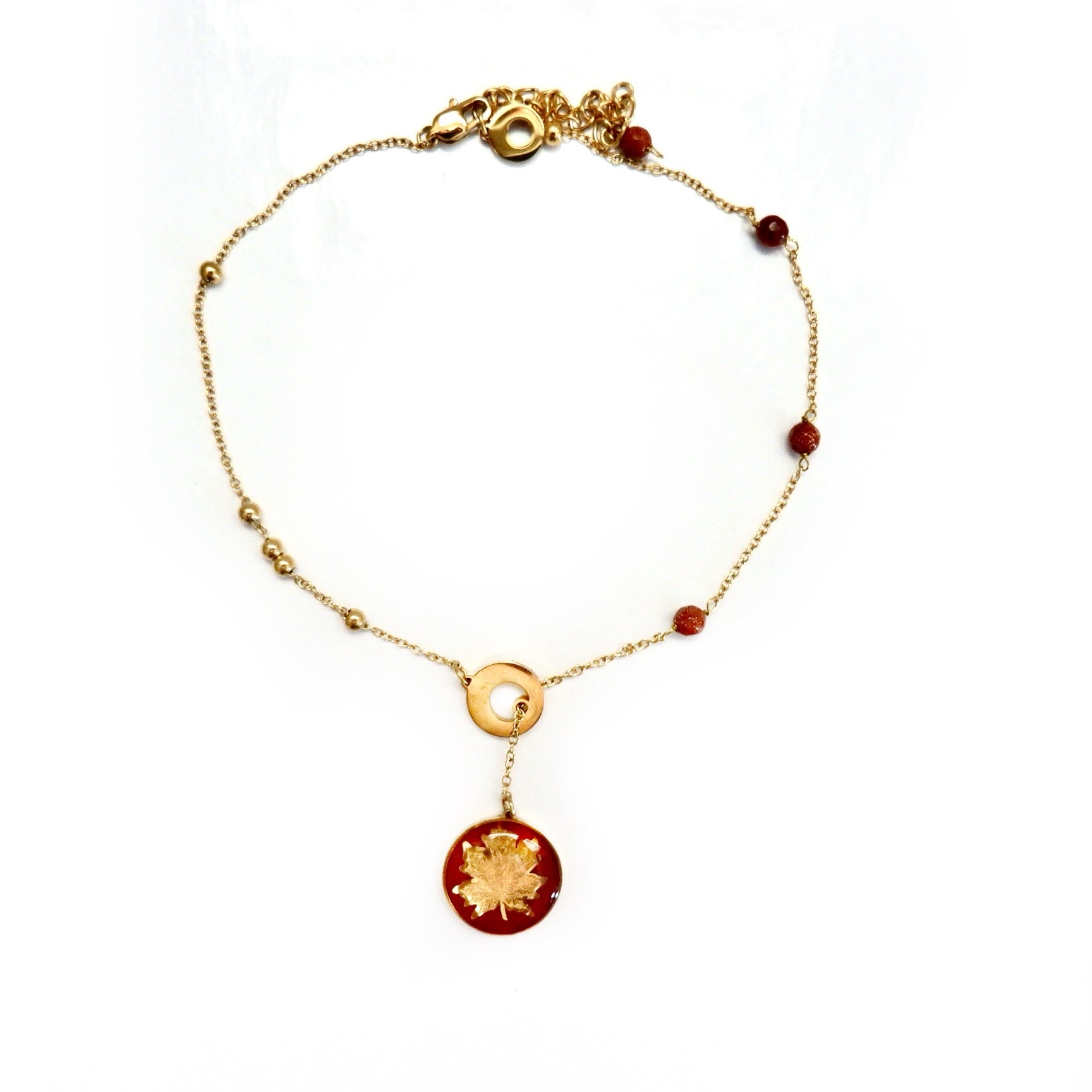 my vintage leaf anklet