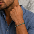 vintage aqua green mens bracelet