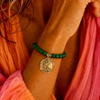 vintage glass zodiac bracelet