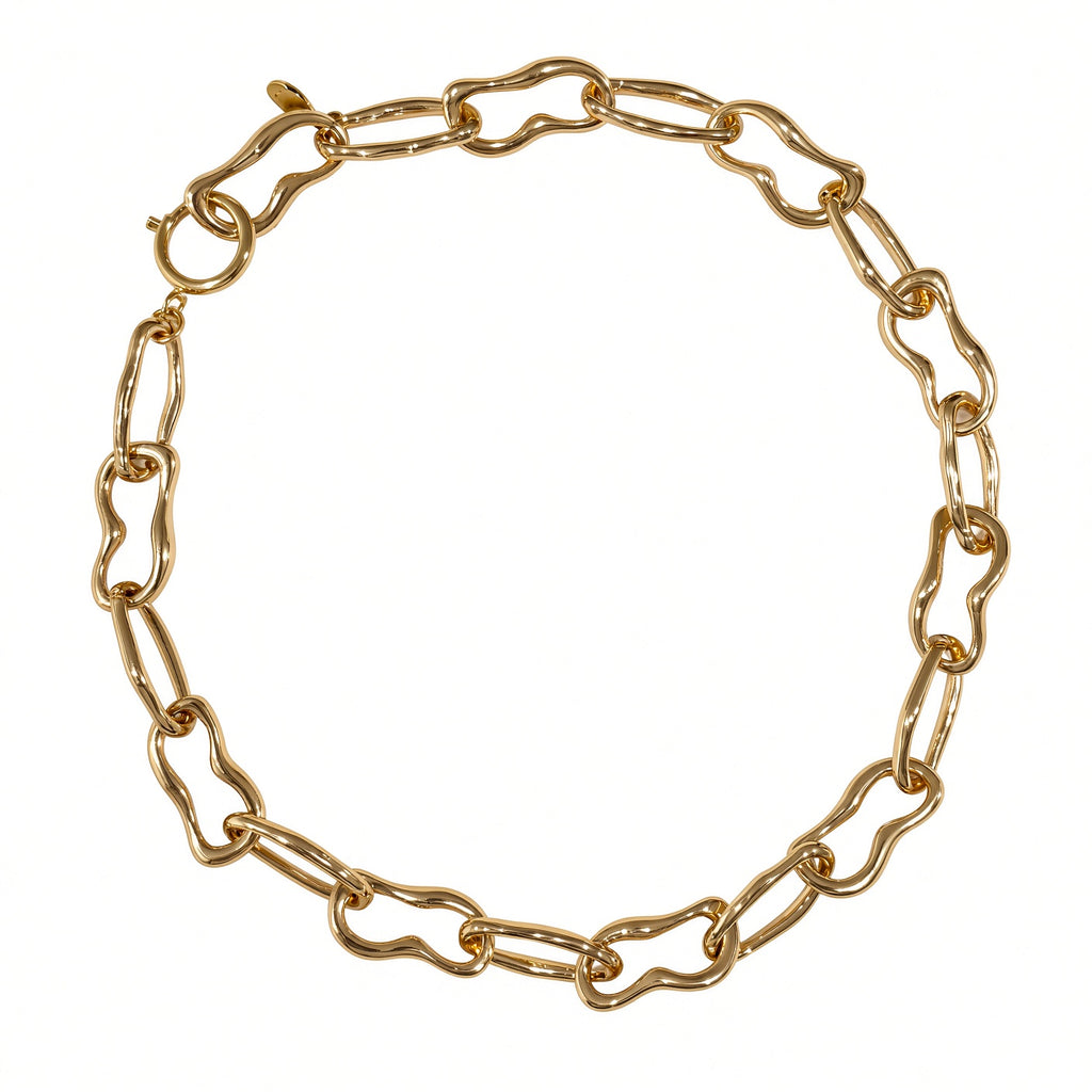 art x gold link chain necklace