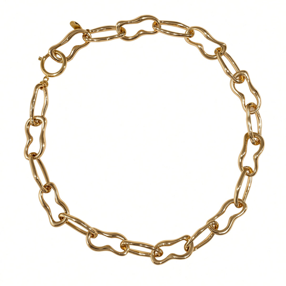 art x gold link chain necklace