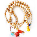sandalwood x corals mala necklace