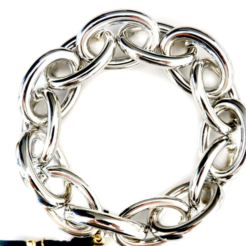 chunky oval link chain bracelet
