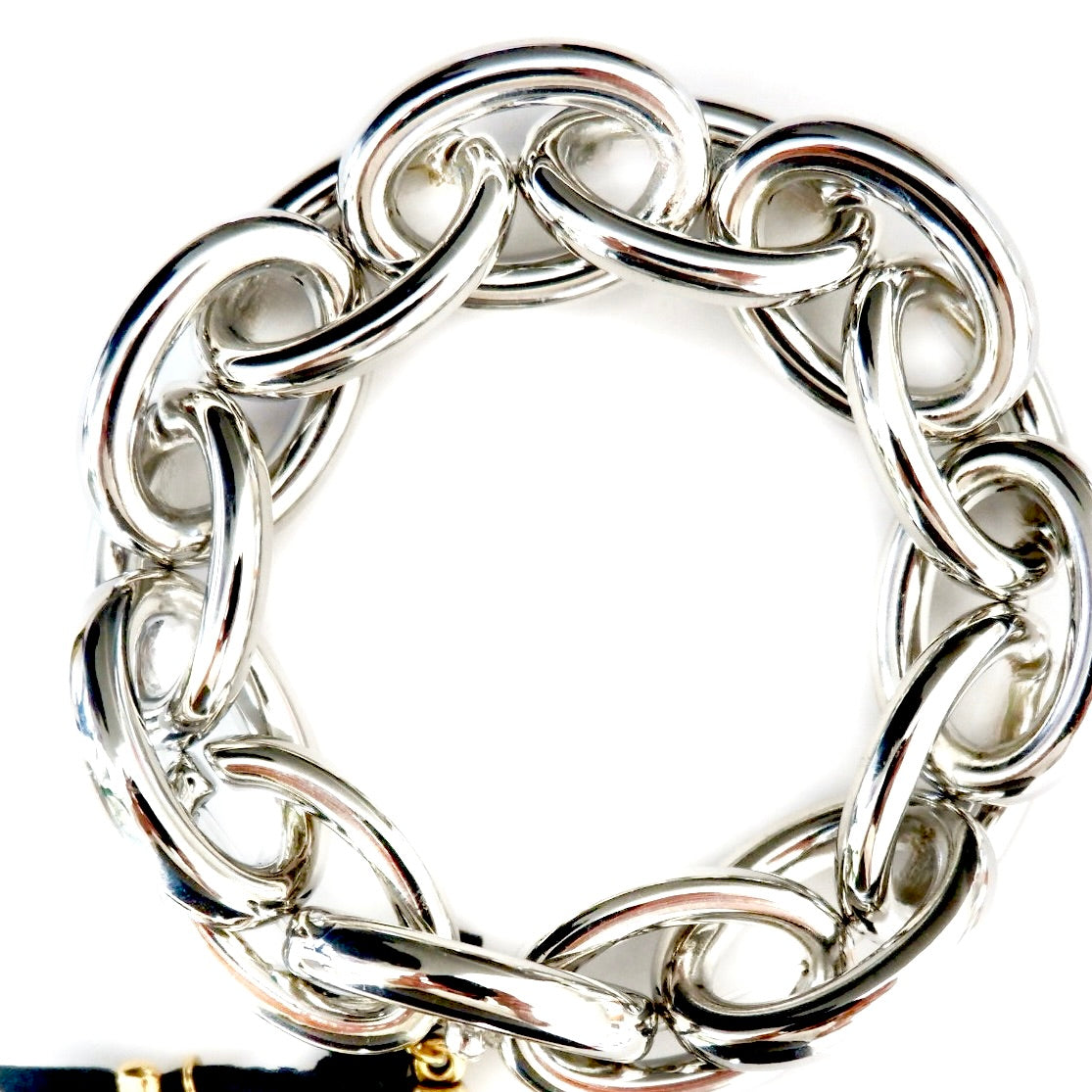 chunky oval link chain bracelet