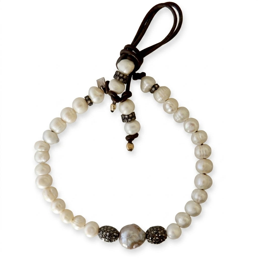 modern pearls choker