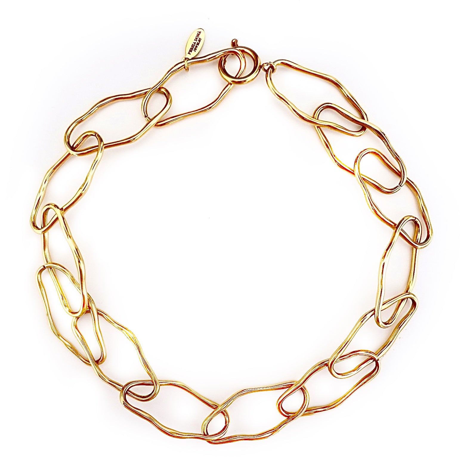 my uneven gold chain necklace