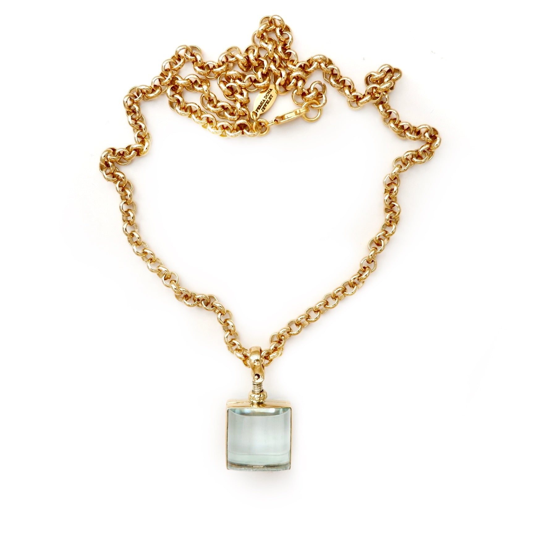 mini square locket pendant necklace