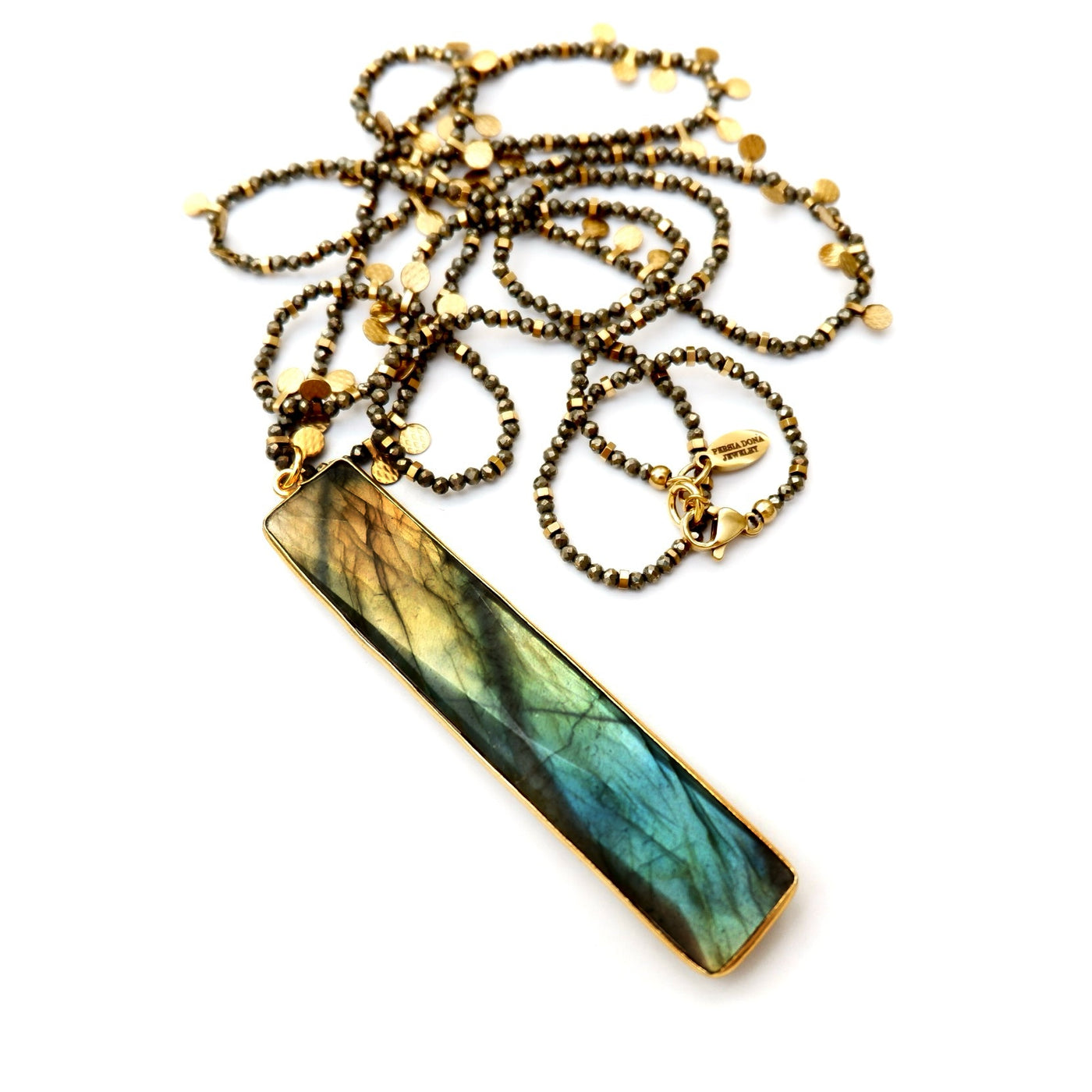 my luxe labradorite pendant necklace