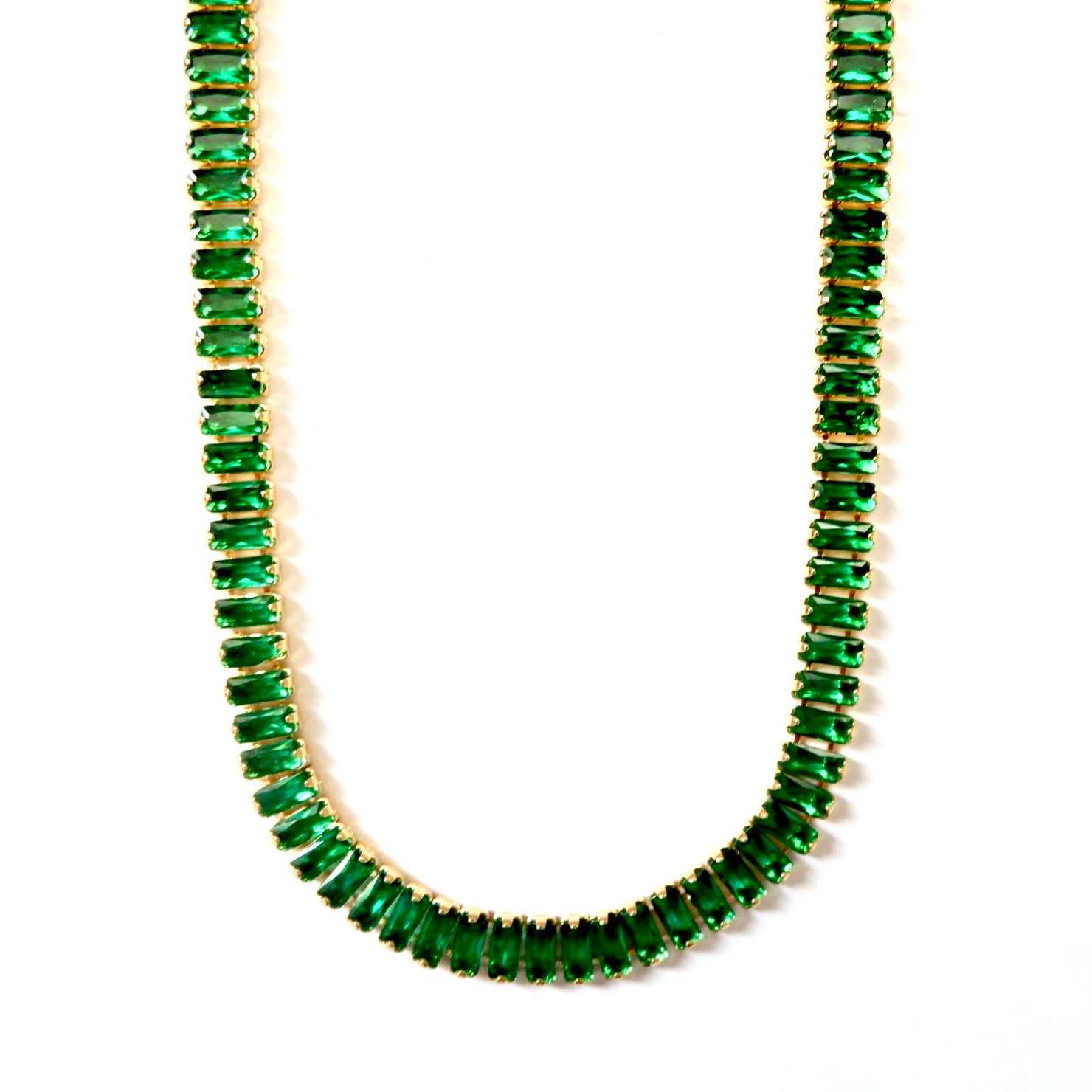 my green crystal choker necklace