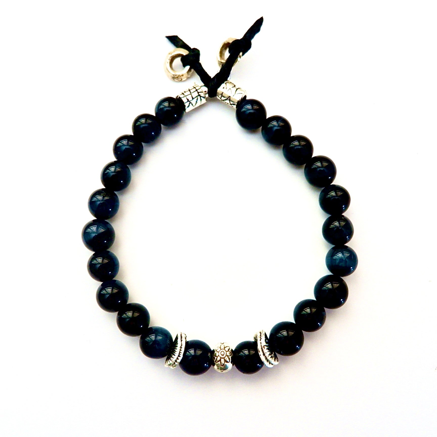 silver tiger mens bracelet