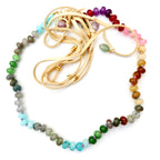 boho rainbow gemstone necklace