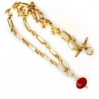 garnet lion intaglio necklace