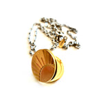 vintage sunrise locket necklace