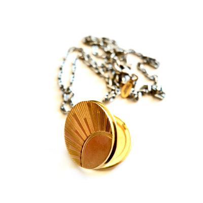 vintage sunrise locket necklace