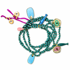 sparkling gems x charms necklace