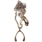 pave diamond wishbone necklace
