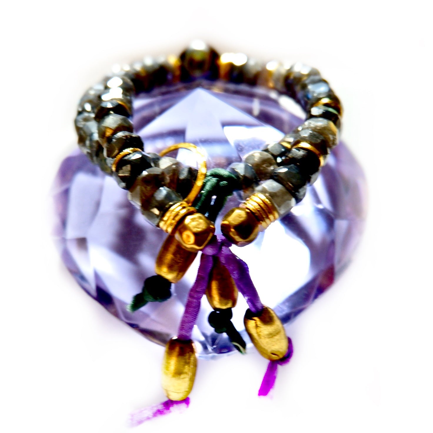 mystic labradorite twin set bracelet
