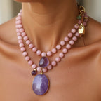 pink & amethyst dream necklace