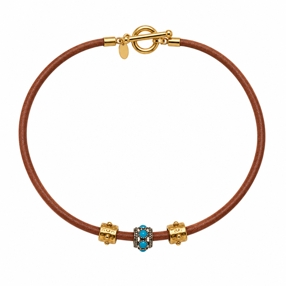 Vintage charm x leather choker