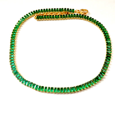 my green crystal choker necklace