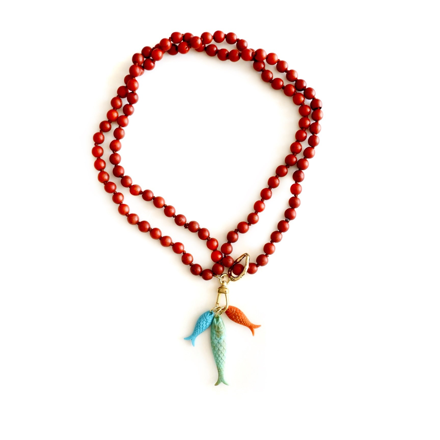 three fish necklace