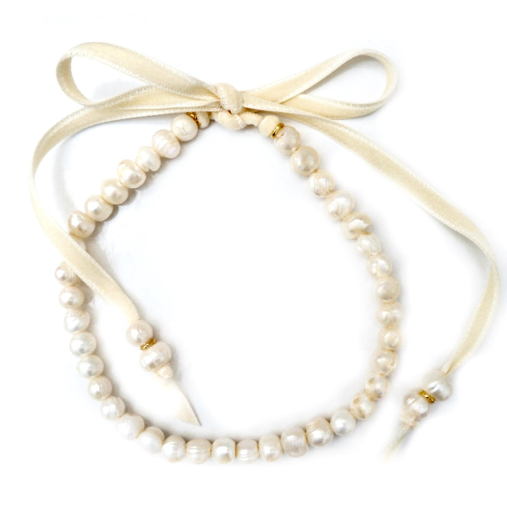bridal pearl choker