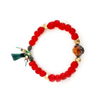 my vibrant red glass bracelet