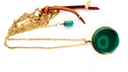 malachite circle necklace