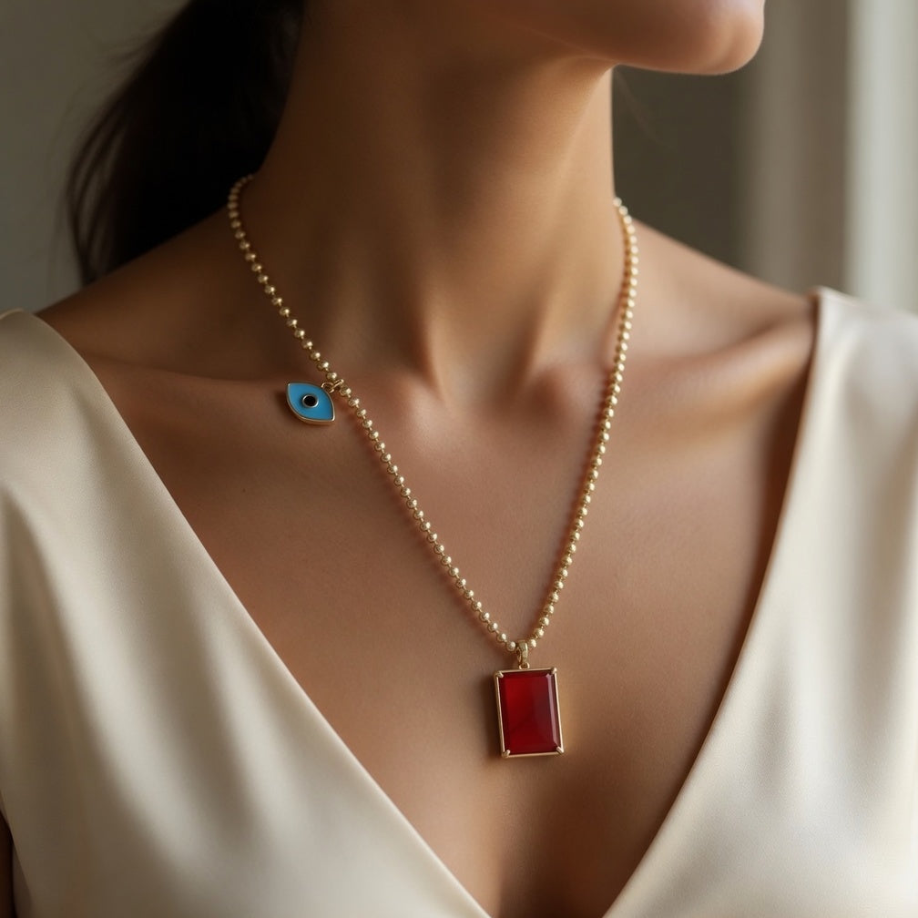 carnelian pendant necklace