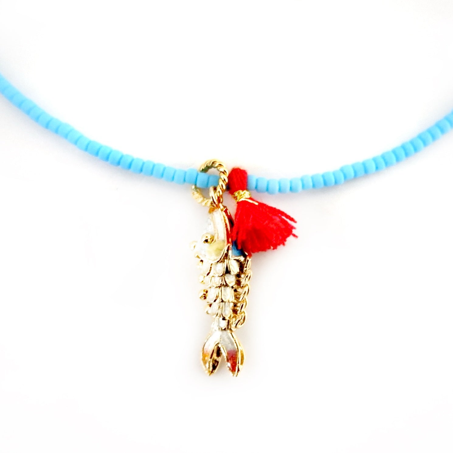 my turquoise little fish necklace
