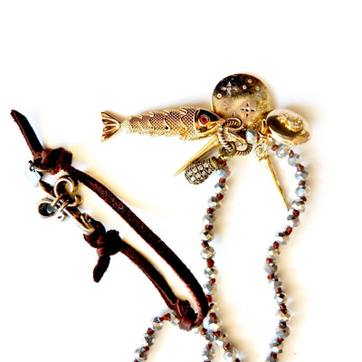 vintage charm pack necklace