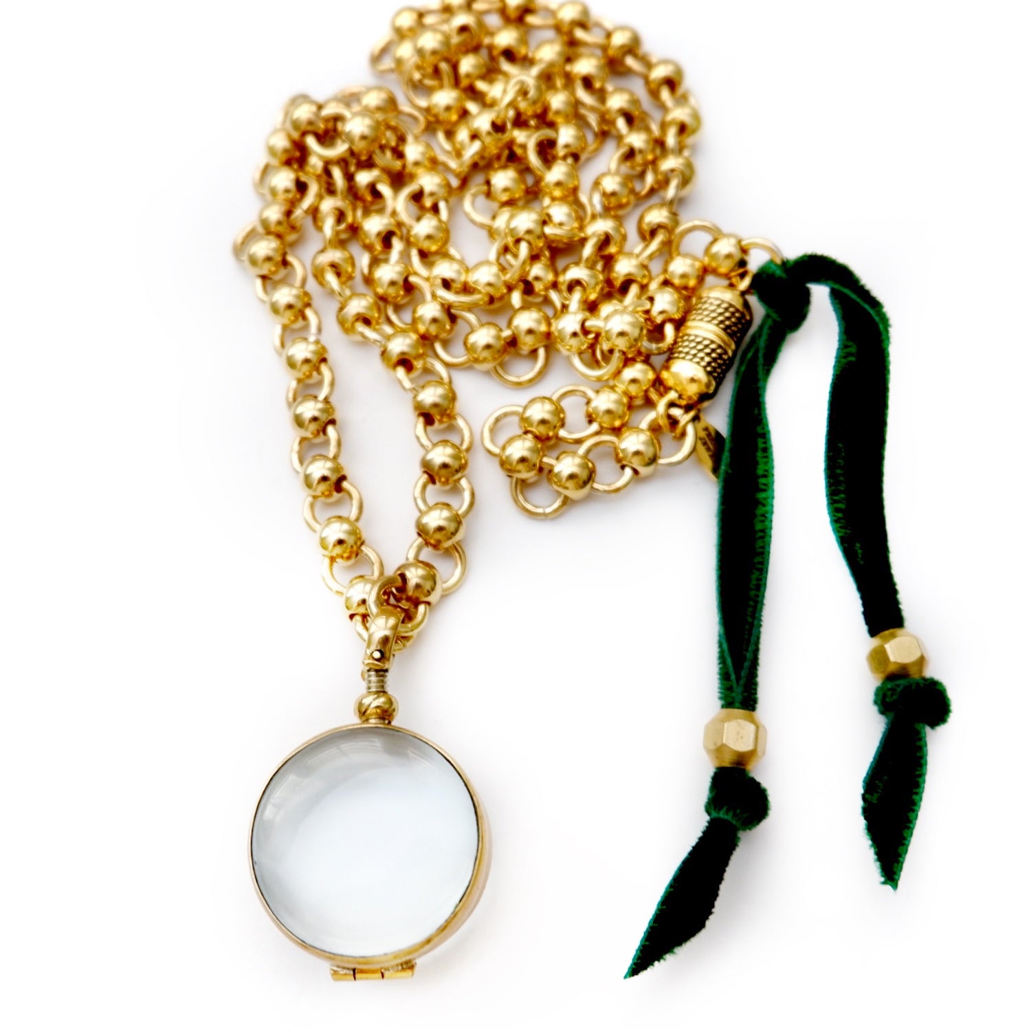 round vintage locket necklace
