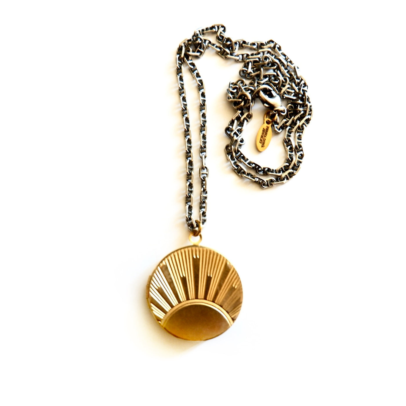 vintage sunrise locket necklace
