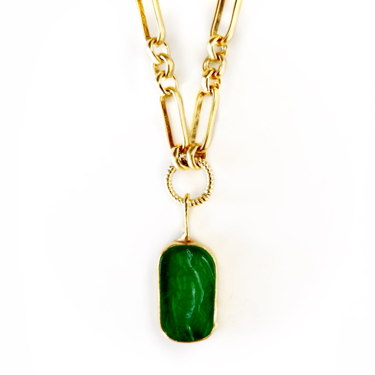 aphrodite intaglio enamel necklace