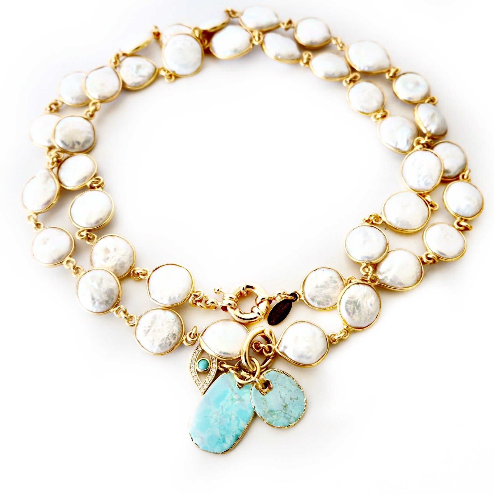 my santorini pearl necklace