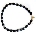 black enamel mariner link necklace