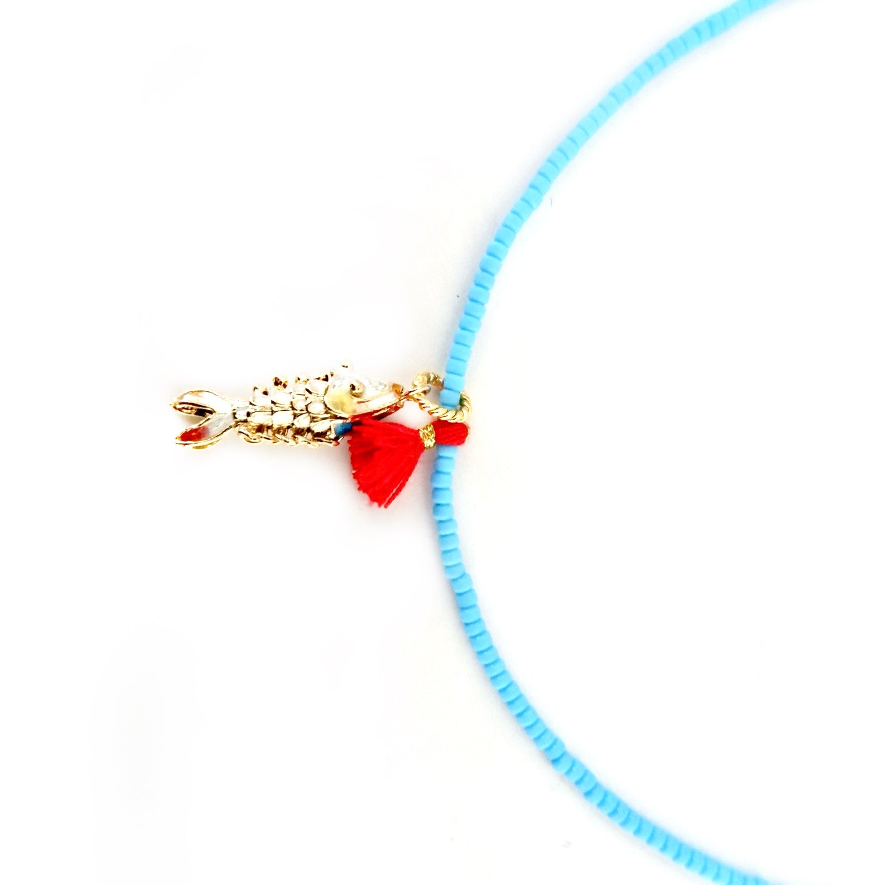 my turquoise little fish necklace