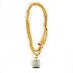 vintage square locket necklace